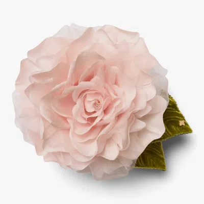 Helena Simon Women's The Large Pale Pink Rose Floral Brooch