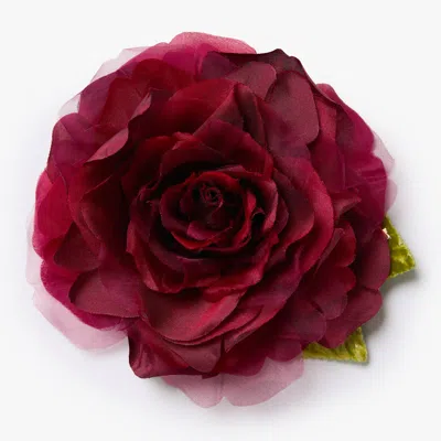 Helena Simon Women's The Large Red Rose Floral Brooch In Brown