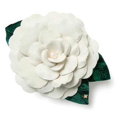 Helena Simon Women's The Large White Gardenia Floral Brooch In Metallic