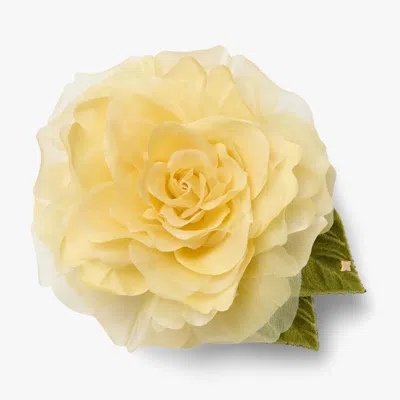 Helena Simon Women's The Large Yellow Rose Floral Brooch