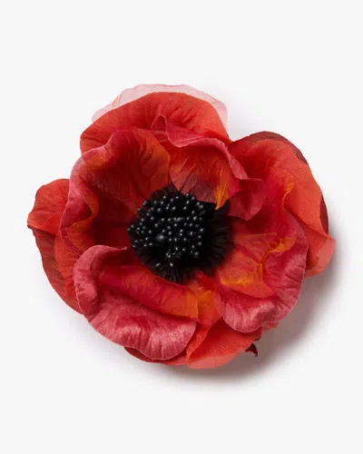 Helena Simon Women's The Orange Poppy Floral Brooch