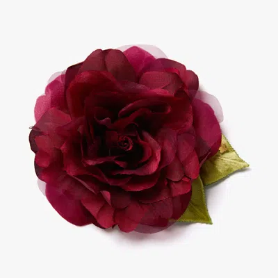 Helena Simon Women's The Small Red Rose Floral Brooch