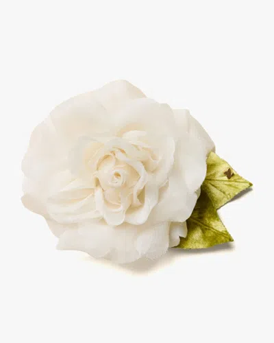 Helena Simon Women's The White Rose Floral Brooch