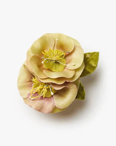 Helena Simon Women's Yellow The Hellebore Floral Brooch