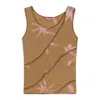 Helenamanzano Twist Anenome Tank Top - Pink In Brown