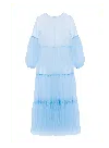 Helene Galwas Women's Alena Maxi Tulle Dress Lightblue In Blue