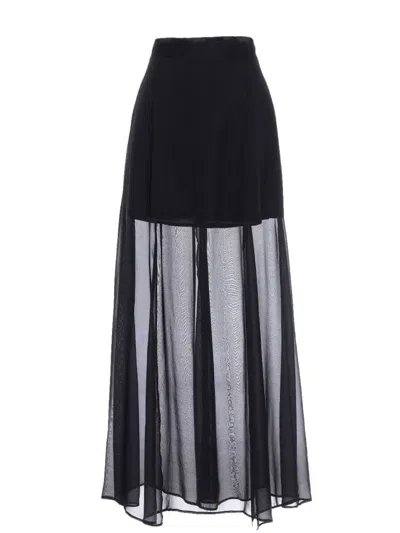 Helene Galwas Women's Black Anastasia Maxi Skirt - Chiffon Silk