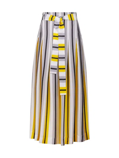 Helene Galwas Women's Black / Yellow / Orange Jane - Maxi Skirt In Black/yellow/orange