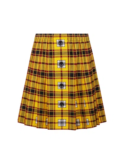 Helene Galwas Women's Black / Yellow / Orange Janet - Mini Skirt In Black/yellow/orange