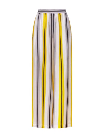 Helene Galwas Women's Black / Yellow / Orange Johanna - Trousers In Black/yellow/orange