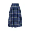 Helene Galwas Women's Blue / Black Lilly - Ausgestellter Midirock In Multi