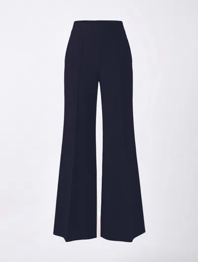Helene Galwas Women's Blue Tanja - Navy Hose Mit Weitem Beinsaum