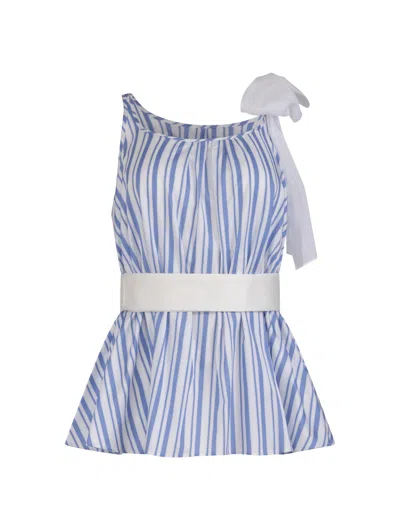 Helene Galwas Women's Blue / White Bettire - Blue-white Striped Tanktop In Multi