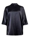 Helene Galwas Women's Camellia Blouse Black In Black