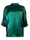 Helene Galwas Women's Camellia Blouse Green In Green