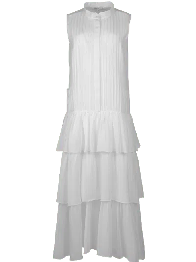 Helene Galwas Women's White Florence Maxi Dress In Pink