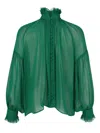 Helene Galwas Women's Green Babett Blouse In Green