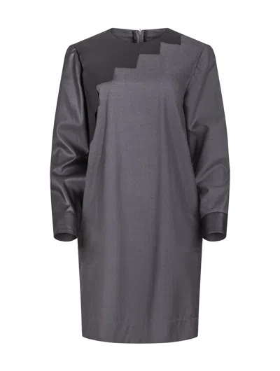Helene Galwas Women's Grey / Black Julia - Mini Dress In Grey/black