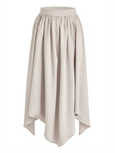 Helene Galwas Women's Neutrals Ilkare - Fliessender Viskoserock In Sand
