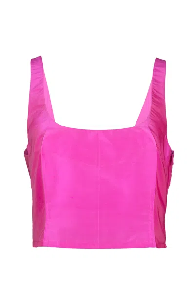 Helene Galwas Women's Pink / Purple Flavia Crop Top In Pink/purple