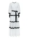 Helene Galwas Women's White Benita Dress Dots In White