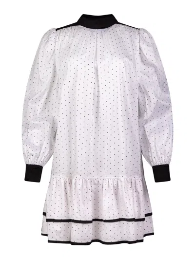 Helene Galwas Women's White / Black Bibire - Minikleid Aus Baumwolle In Multi