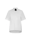 Helene Galwas Women's White Fayre - Blouse With Flower Brooch In White