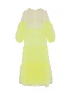 Helene Galwas Women's Yellow / Orange Alena Maxi Tulle Dress Neon-yellow In Yellow/orange