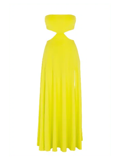 Helene Galwas Women's Yellow / Orange Gloria Dress Neon-yellow In Yellow/orange