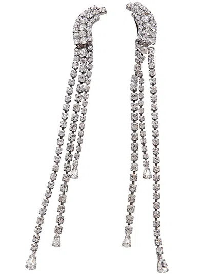 Helene Zubeldia Crystal Earrings With Drops Clips
