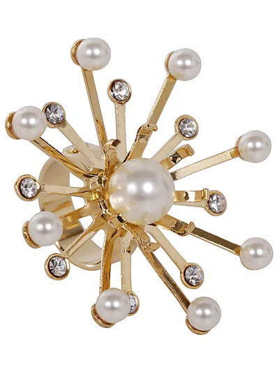 Helene Zubeldia Kiku Ring Pearl In Brown