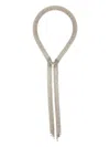 Helenezubeldia "crystal Palace" Crystal Tie Necklace Accessories In Metallic
