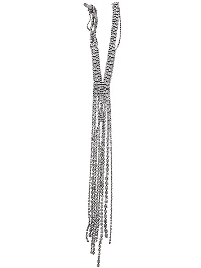 HELENEZUBELDIA CRYSTAL TIE NECKLACE,CSCL816 MULTI
