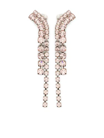Helenezubeldia "timeless" Crystal Earrings Clips Accessories In Pink
