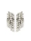 Helenezubeldia "timeless" Crystal Waterfall Earrings Clips Accessories In Gray