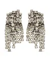 Helenezubeldia "timeless" Crystal Waterfall Earrings Clips Accessories In Gold