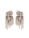 Helenezubeldia "timeless" Crystal Waterfall Earrings Clips Accessories In Neutral