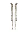 Helenezubeldia "timeless" Crystal Waterfall Earrings Clips Accessories In Neutral
