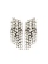 Helenezubeldia "timeless" Crystal Waterfall Earrings Clips Accessories In Silver