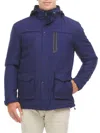 Helios Men's Hooded Heated Jacket In Blue