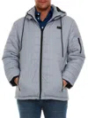 Helios Men's Paffuto Heated Channel Quilt Jacket In Grey