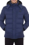 Helios The Heated Coat Helios 2-in-1 Heated Hybrid Coat In Blue