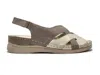 Helios Women's Calliope Leather Sandals In Beige In Multi
