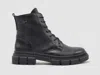 Helios Women's Hebe Fur-lined Zip-up Leather Boots In Black