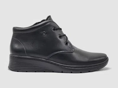 Helios Women's Theia Fleece-lined Zip-up Leather Boots In Black