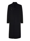 Heliot Emil Coat Made Of A Wool And Cashmere Blend In Black