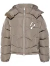 Heliot Emil Abstract Puffer Jacket In Green