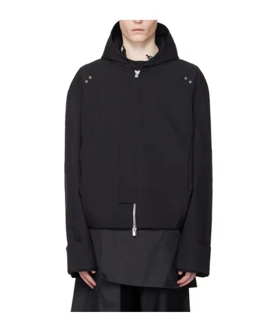 Heliot Emil Akhal Hooded Casual Jacket In Black