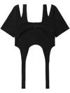 Heliot Emil Arid Harness Layered Top In Black