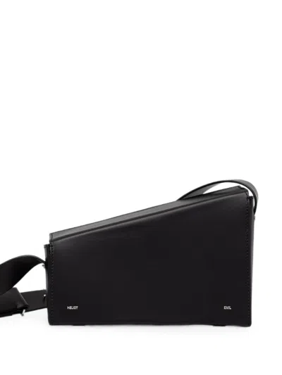 Heliot Emil Asymmetric Logo-print Belt Bag In Black